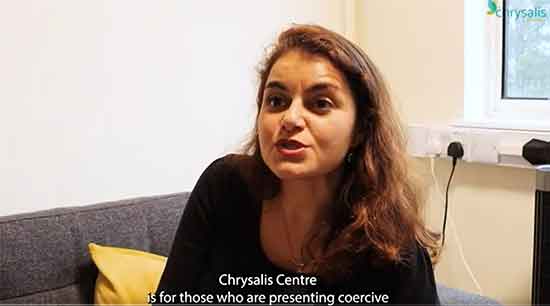 Image of video showing the Chrysalis Centre director