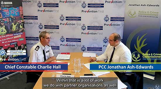 Commissioner and Chief Constable discussing current issues