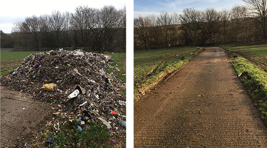 Pile of fly tipped rubbish