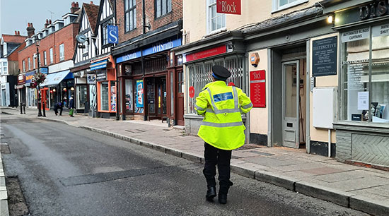 Officer on patrol