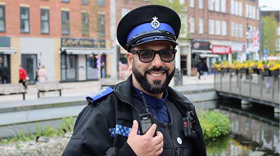 Headshot of a Herts PCSO on patrol
